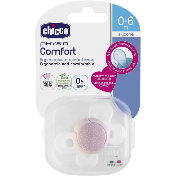CHICCO SUCETTE CONFORT ROSE 0-6M