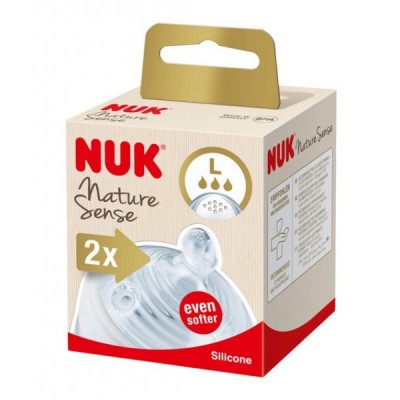 PharmaClic.tn - NUK 2 TETINES NATUREL SENSE T2 L - Parapharmacie Meilleur Prix Tunisie