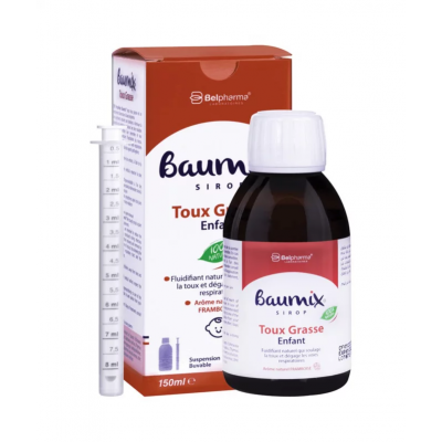 PharmaClic.tn - BAUMIX SIROP TOUX GRASSE ENFANT 150ML - Parapharmacie Meilleur Prix Tunisie