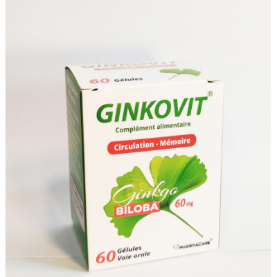 PharmaClic.tn - GINKOVIT GELULES 60MG BT 60 - Parapharmacie Meilleur Prix Tunisie